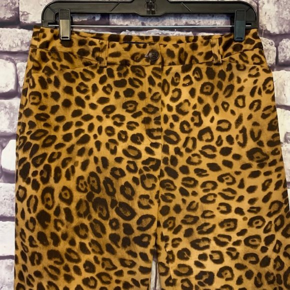 Jones New York Animal Print Ankle Pants Size 4 - Picture 2 of 8